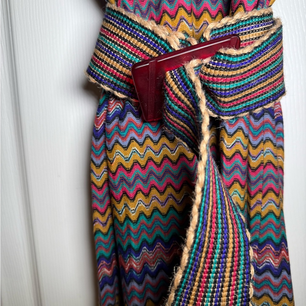 Vintage Missoni Colorful Zigzag Knit midi dress - Picture 5 of 10